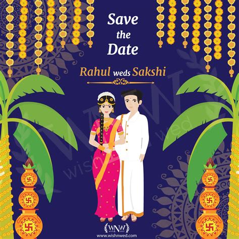 Looking for indian wedding invitation cards, indianweddingcard.com is the place where you can buy marriage invitation cards, exclusive & designer indian wedding card. InvitatTraditional South Indian Wedding Invitation | by ...