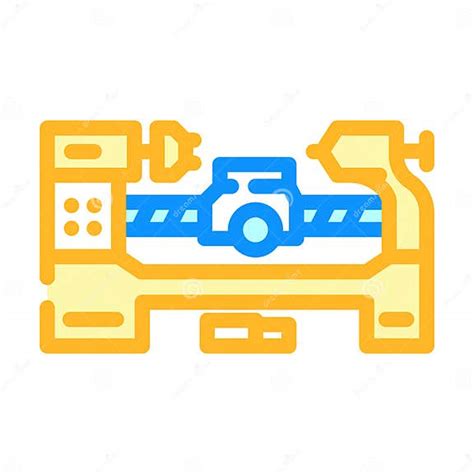 Lathe Tool Work Color Icon Vector Illustration Stock Vector