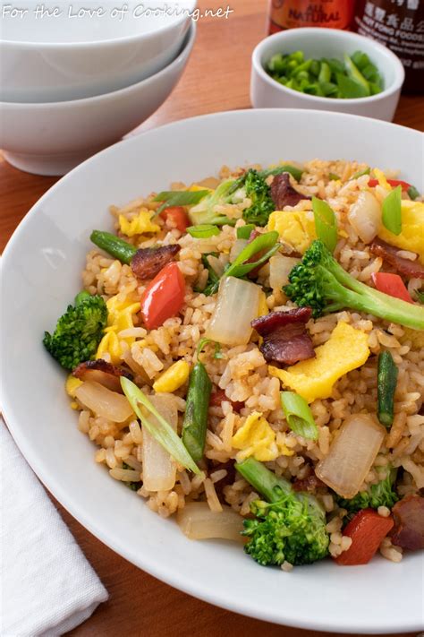 Vegetable Fried Rice With Bacon For The Love Of Cooking