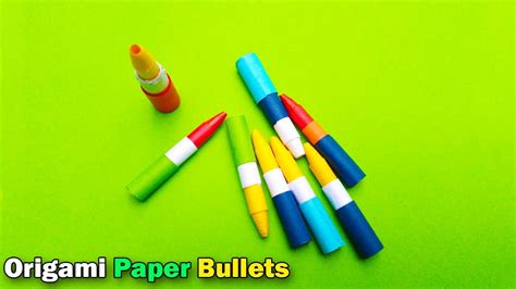 How To Make A Paper Bullets Origami Paper Bullets Youtube