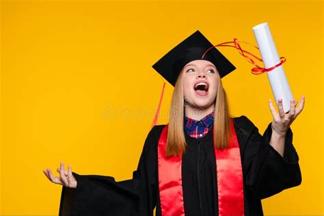 Graduate Celebrating Graduation Stock Image Image Of College
