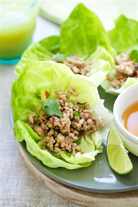 Add ginger and garlic and cook until fragrant, 2 minutes. Pork Larb Lettuce Wrap Recipe | Easy Delicious Recipes