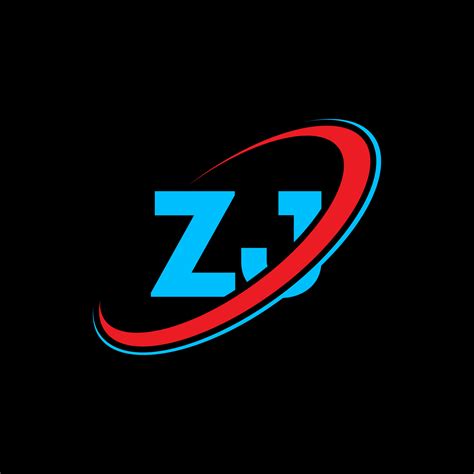 diseño del logotipo de la letra zj zj letra inicial zj círculo vinculado en mayúsculas logo