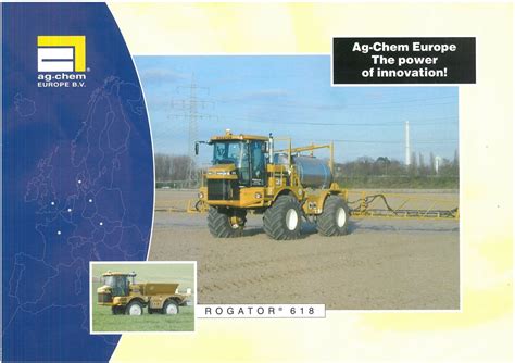 Ag Chem Europe Tractor The Power Of Innovation Rogator 618 Brochure