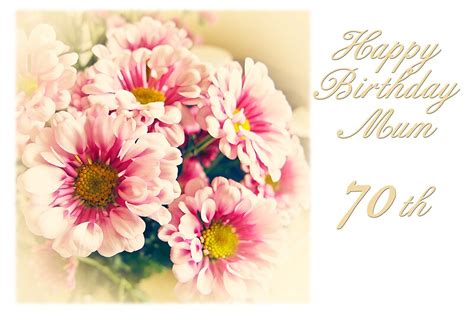 It cost nothing and mother in law said it was the best present she has ever had (and cried loads!) and will keep them for ever. "Happy 70th Birthday Mum" Greeting Cards by starprice ...