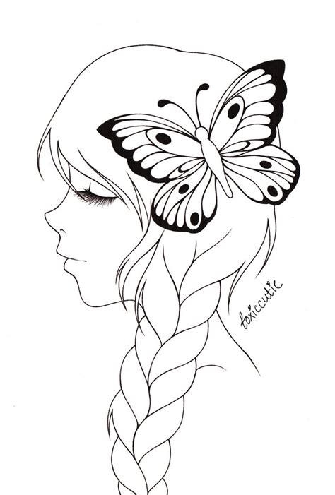 Butterfly Girl Drawing At Getdrawings Free Download