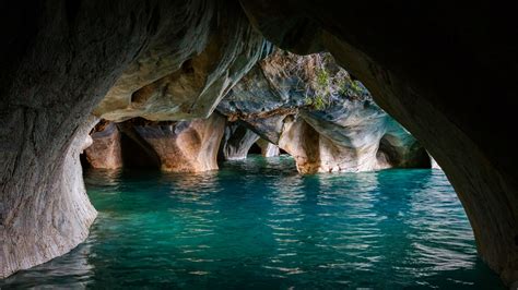 nature, Landscape, Cave, Lake, Turquoise, Water, Erosion, Marble, Cathedral, Rock, Chile ...