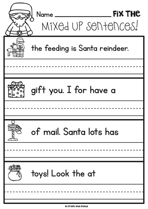 Fun Christmas Worksheet Activities For First Grade And Kindergarten