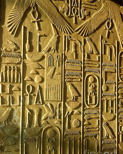 Ancient Egyptian Hieroglyphs Poster By Farrell Grehan