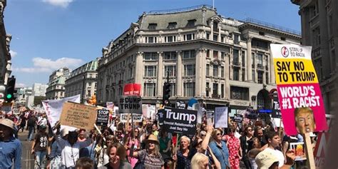 thousands march against trump in rowdy london protests fox news
