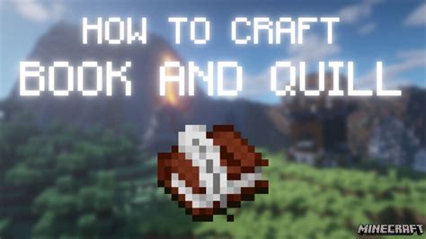Minecraft How To Craft A Book And Quill Youtube