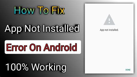 App Not Installed Android Fix App Not Installedroblem App Not