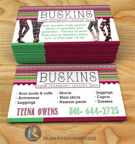 It is a good way to give or get contacts. BUSKINS Business Cards style 2 · KZ Creative Services ...
