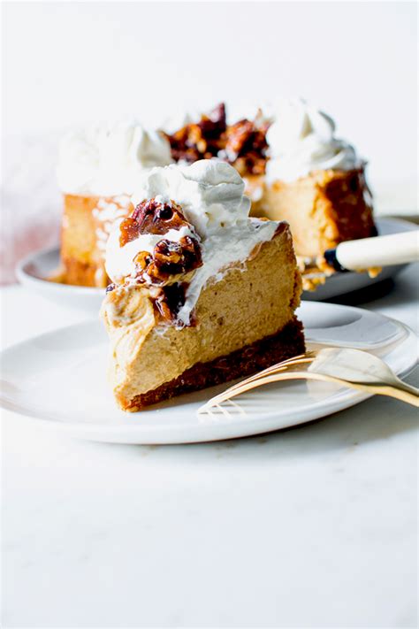 Flourishing Foodie Pumpkin Spice Cheesecake With Salted Caramel And