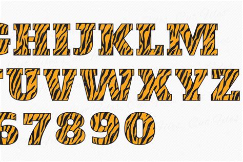 Tiger Font SVG TTF OTF Tiger Skin Font Alphabet Etsy España