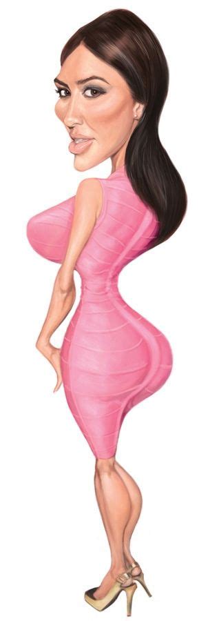 this caricature of kim kardashian by mark hammermeister draws attention to her curves and the