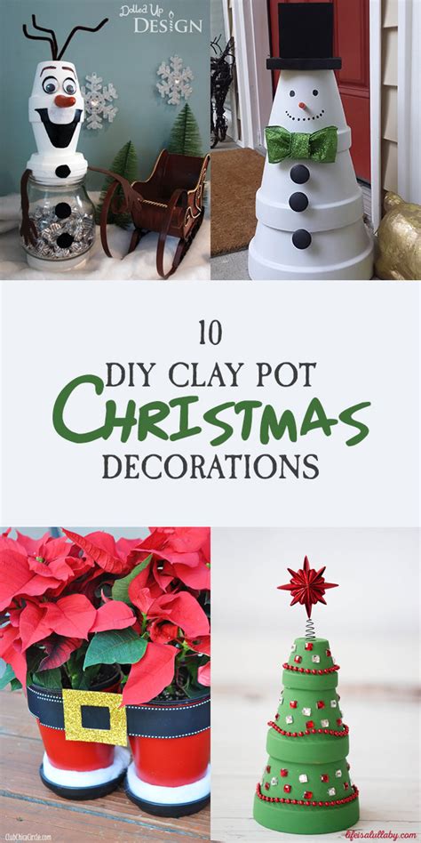 10 Diy Clay Pot Christmas Decorations