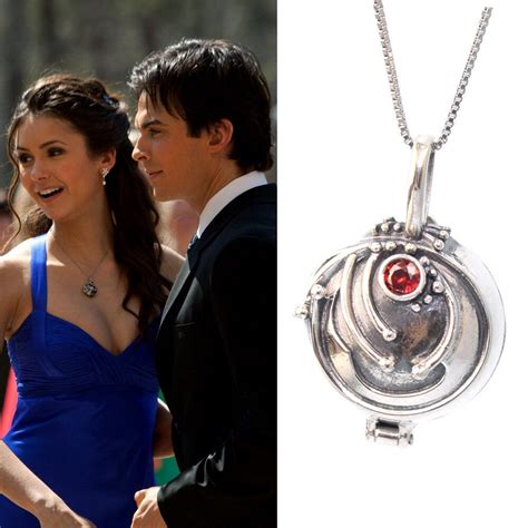 925 Sterling Sliver The Vampire Diaries Elena Pendant Necklace Retro