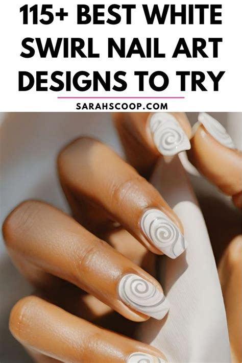 115+ Best White Swirl Nail Designs and Ideas to Try in 2024 | Sarah Scoop