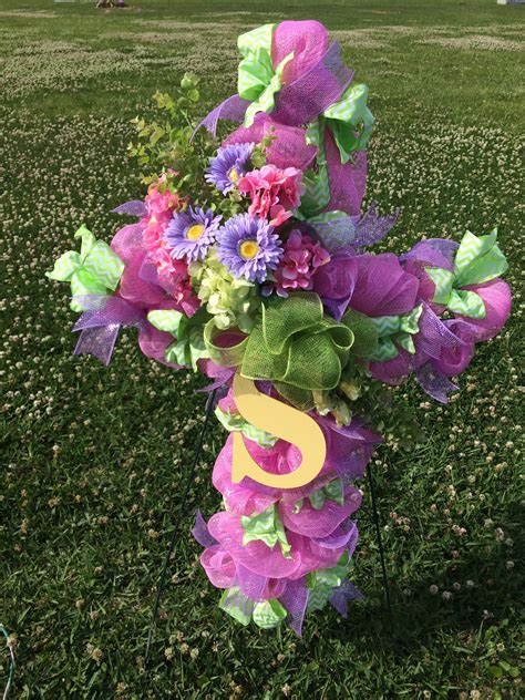 These are used to decorate the viewing area for the memorial service. Twig cross and deco mesh graveside memorial for baby ...