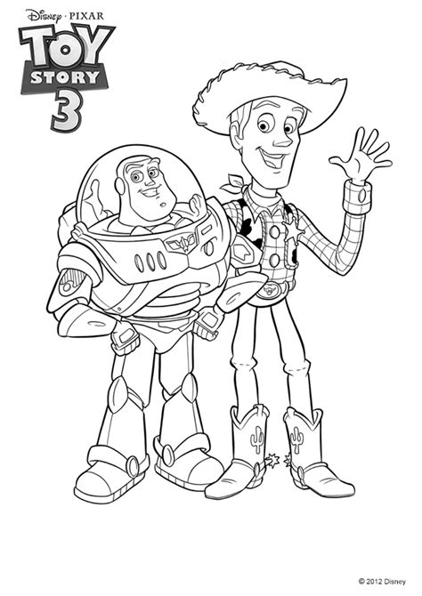 Coloriage Toy Story Buzz Leclair Et Woody