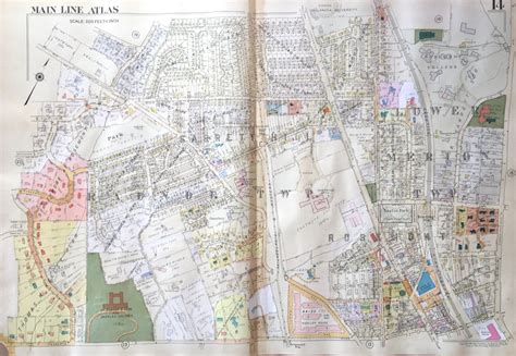 Radnor Township Maplower Merion Map Original 1961 Main Line Etsy
