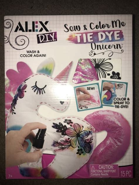 Alex Sew And Color Me Tie Dye Unicorn Kids Craft Kit Ages 7 For Sale