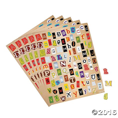 Ransom Note Alphabet Stickers Alphabet Stickers