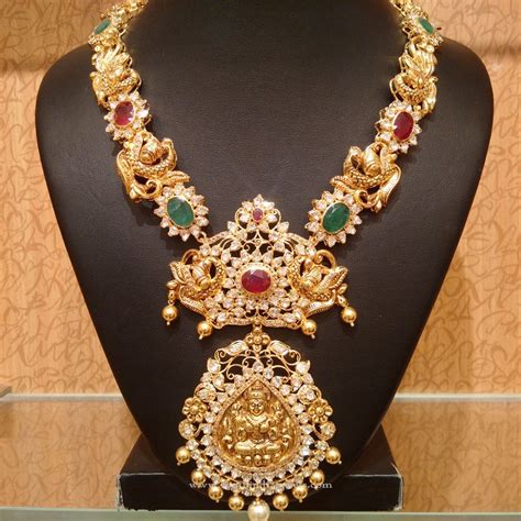 Gold Traditional Antique Haram South India Jewels