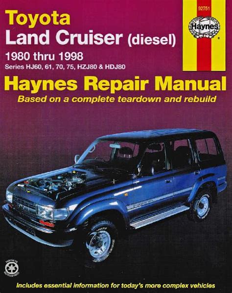 Haynes Repair Manual Toyota Prado