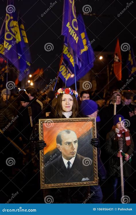 109th Birth Anniversary Of Stepan Bandera In Kyiv Editorial Photo
