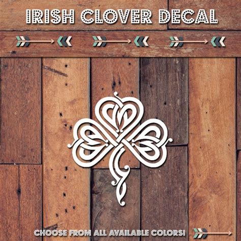 Irish Clover Decal Yeti Decal Yeti Sticker Tumbler Decal Etsy