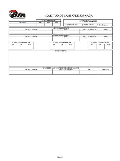 Formato Cambio De Turno Enfermeria