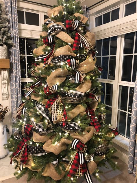 Buffalo Check Christmas Tree With Ribbon 2018 Wilshire Collections