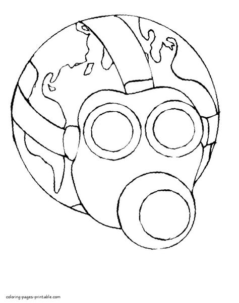 Gas Mask Coloring Download Gas Mask Coloring For Free 2019