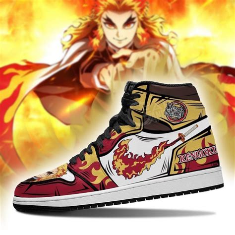 Rengoku Sneakers Fire Skill Demon Slayer Anime Shoes Fan T Idea Mn05