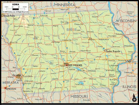 Iowa Map Travelsfinderscom