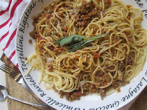Stirring The Pot Tessas Spaghetti With Lentil Ragu