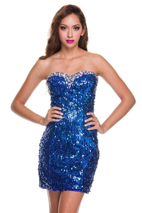 Blue Sequin Dress Picture Collection