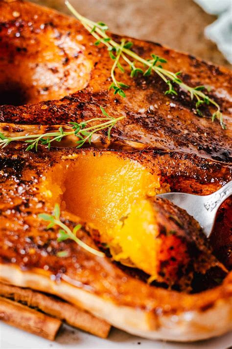 Baked Butternut Squash With Brown Sugar And Cinnamon The Yummy Bowl