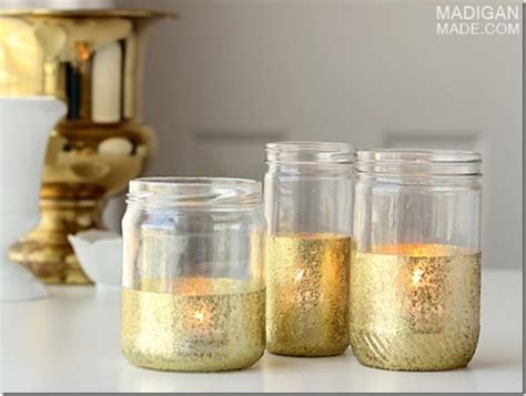 Diy Gold Dipped Jars Diy And Crafts