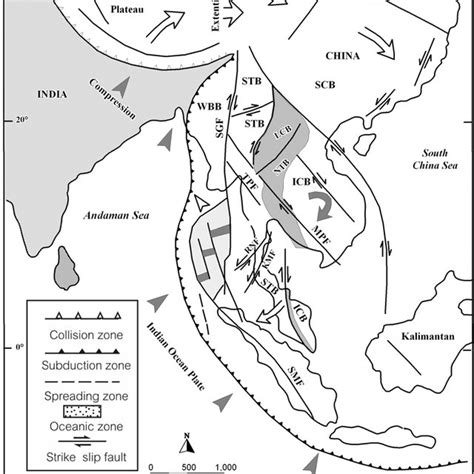 Index Map Of Southeast Asia Showing Three Major Tectonic Plates