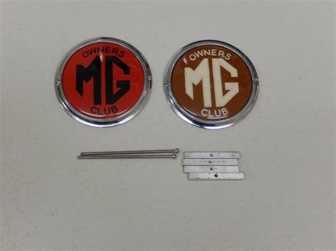 Emblema Vintage Automotif Mg Owners Club Bright Red And Catawiki