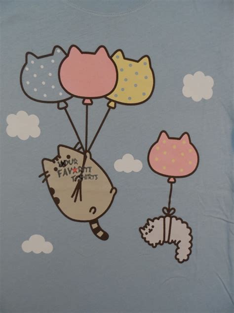 Pusheen Cat Balloon With Friend Licensed Junior Shirt S Xl Ebay