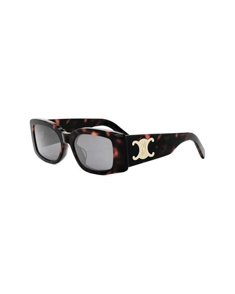 Celine Triomphe 53mm Rectangular Sunglasses In Black Lyst