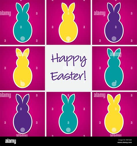 Bright Easter Bunny Card In Vector Format Stock Vector Image And Art Alamy