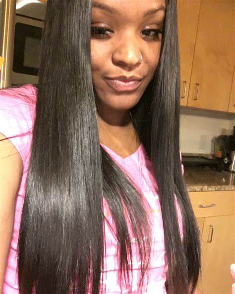 20 Middle Part Straight Hair Sew In