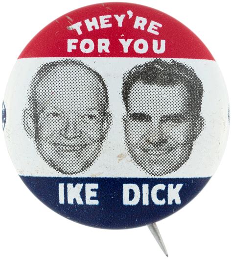 Hakes Ike And Dick Theyre For You Exetremely Rare Sample Litho Jugate Button