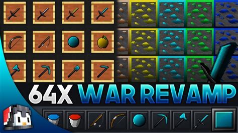 War Revamp 64x Mcpe Pvp Texture Pack Fps Friendly