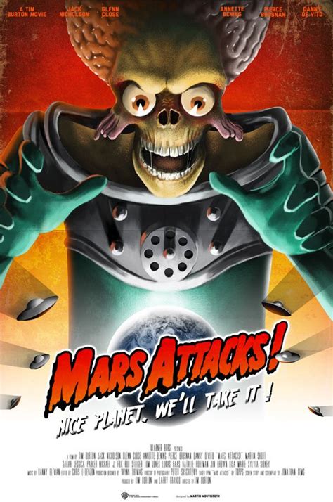 Mars attacks poster by *lostonwallace. Mars Attacks! | Old movie posters, Movie posters vintage ...